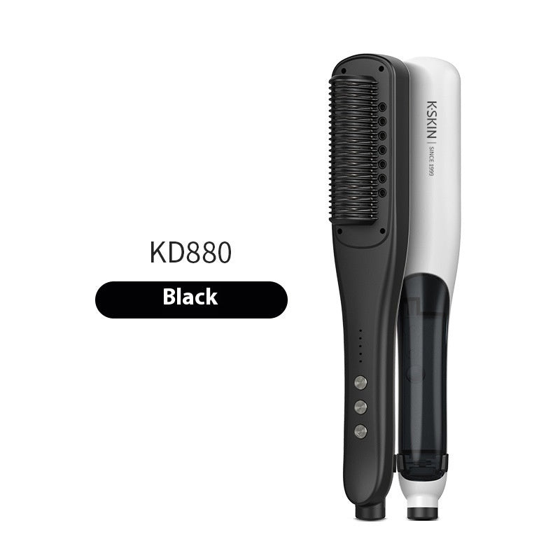 Golden Rice Steam Hair Straightener Comb – Hydrating Anti-Frizz Moisturizing Styler