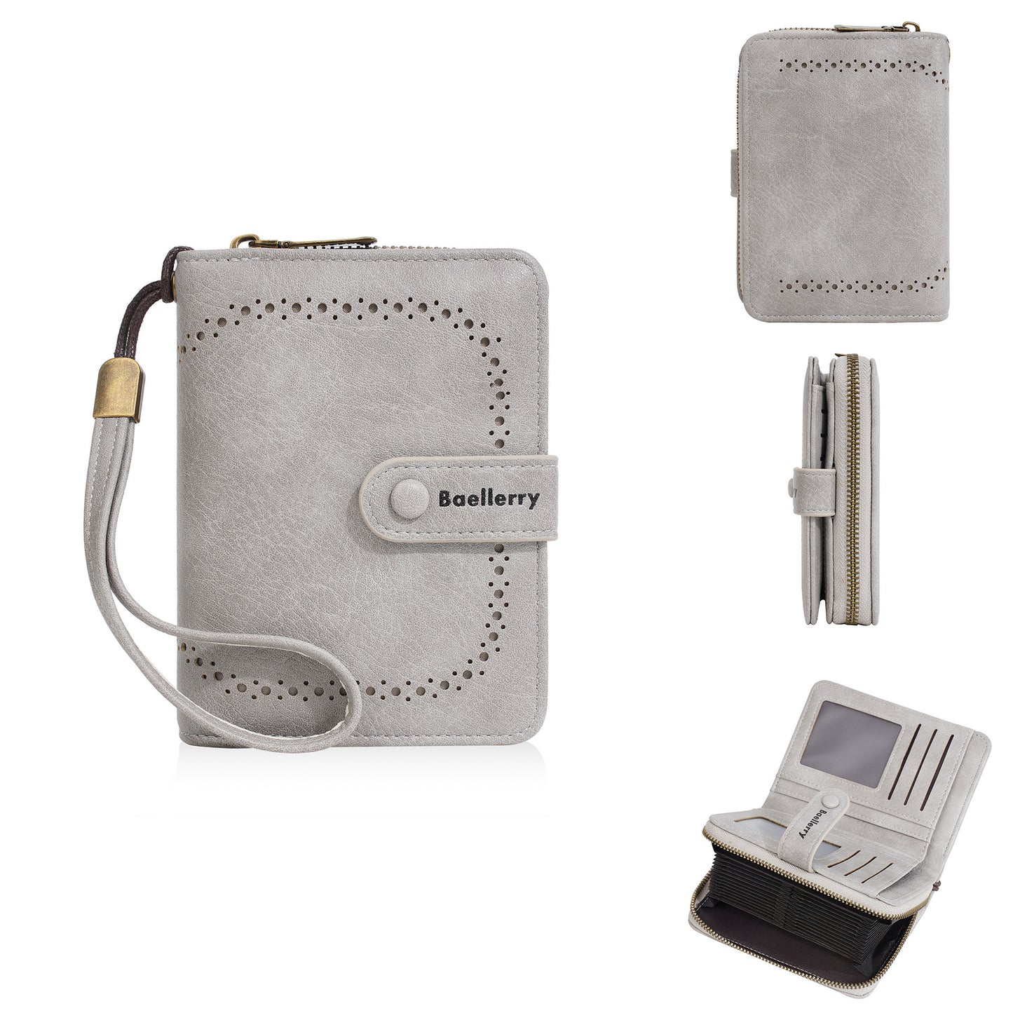 Women’s High-End PU Leather Coin Purse – Fashion Zipper Short Wallet with Card Holder