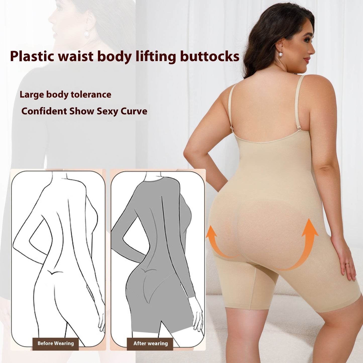 Women’s Seamless Shapewear with Hip Lifting – Tummy Control Waist Slimmer Underwear