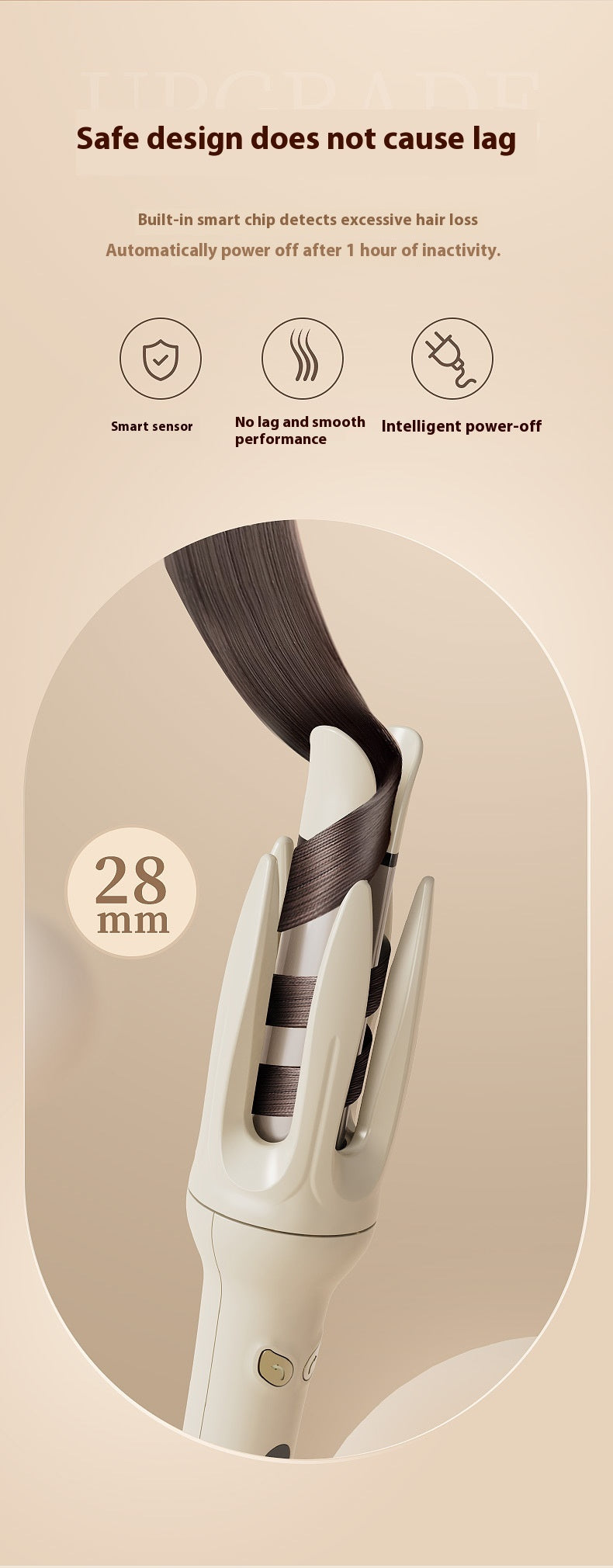 Automatic Curling Iron – Large Wave Negative Ion Rotating Curler for Long-Lasting Styling