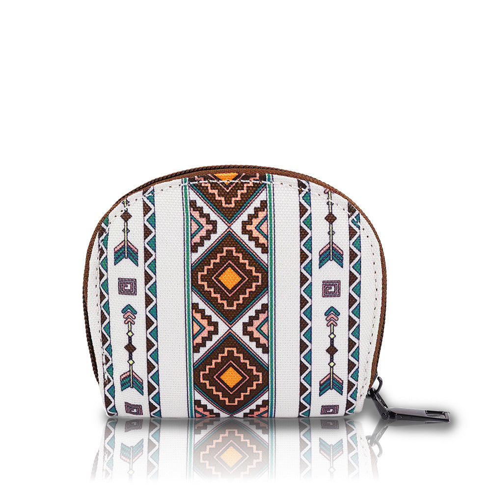 Women’s Lightweight Canvas Card Wallet – Portable Waterproof Retro Style