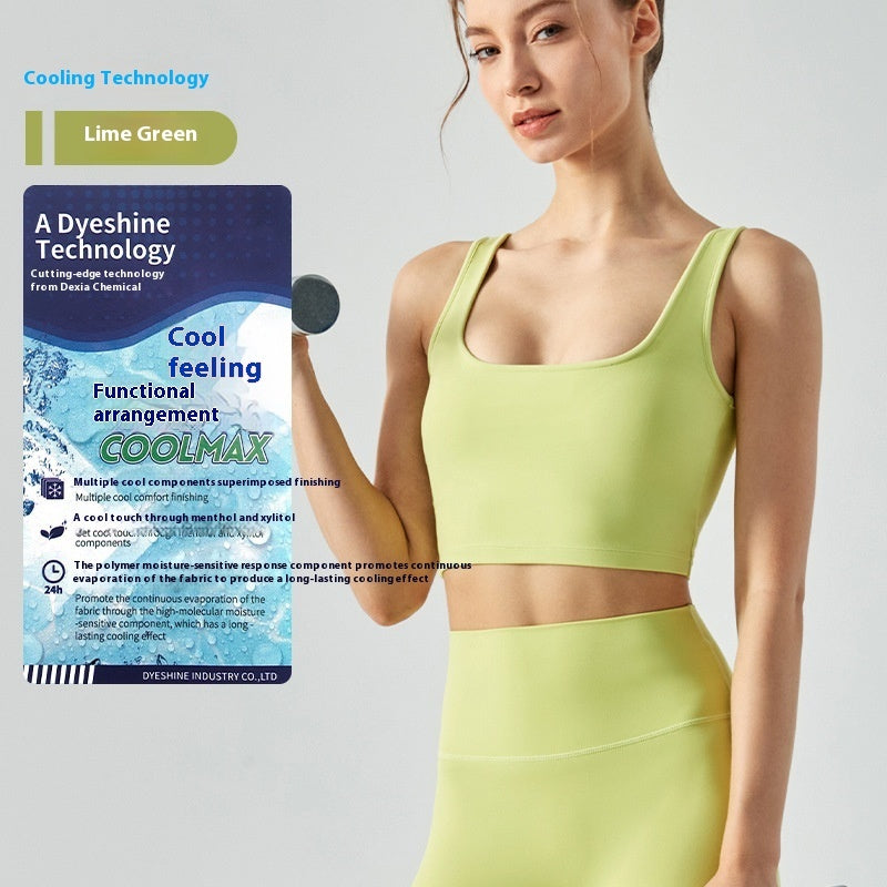 Fitness Vest with Chest Pad – Women’s Cool Touch Yoga Sports Bra