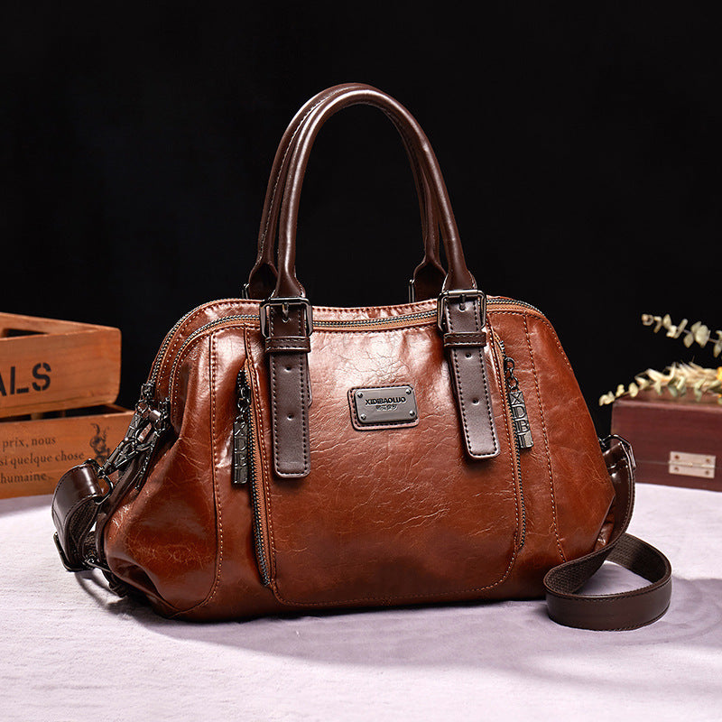 Women’s Genuine Leather Crossbody Handbag – Shoulder Tote Purse
