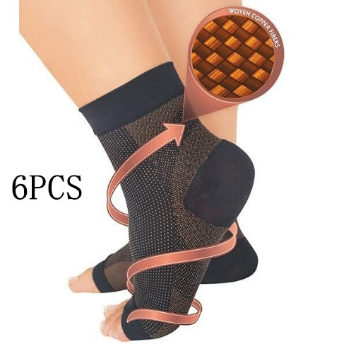 Men & Women Compression Ankle Support Socks – Anti-Fatigue Foot Sleeve for Pain Relief & Sports