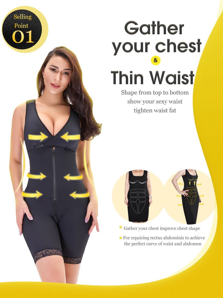 Plus Size Women’s Shapewear – Waist Trainer Body Shaper with Tummy Control & Hip Lift