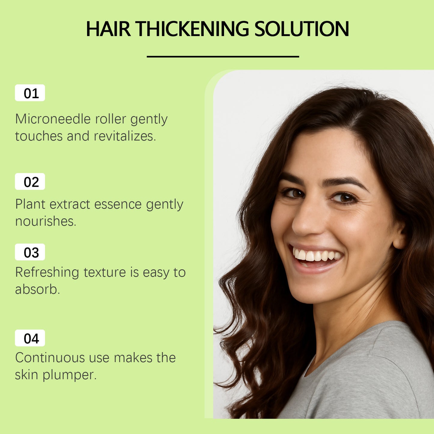 Hair Care Roller Serum Set – Nourishing Essence for Soft & Curly Hair | 6 Bottles + 2 Rollers