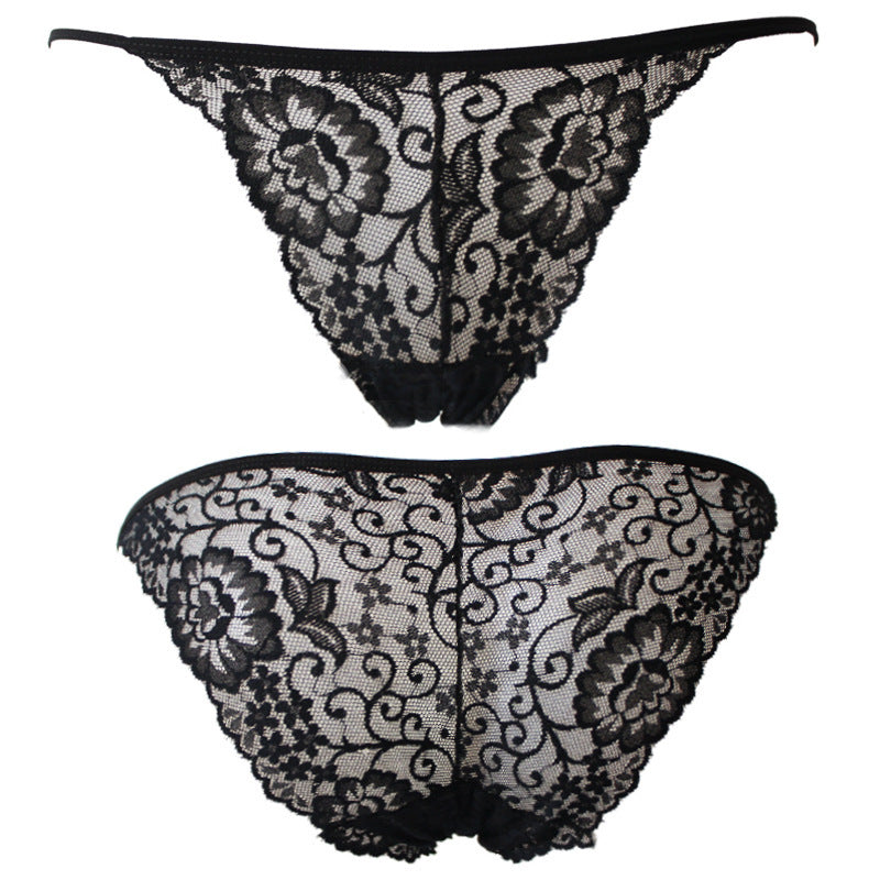 Sexy Lace Women’s Underwear Briefs – Low Waist Floral Jacquard Panties