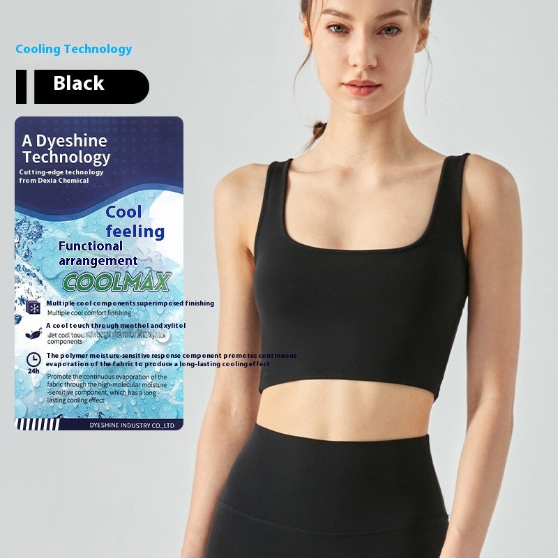 Fitness Vest with Chest Pad – Women’s Cool Touch Yoga Sports Bra