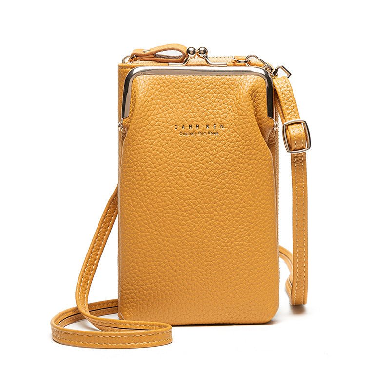 Fashion Lychee Pattern PU Leather Women’s Shoulder Bag – Korean Style Crossbody Handbag
