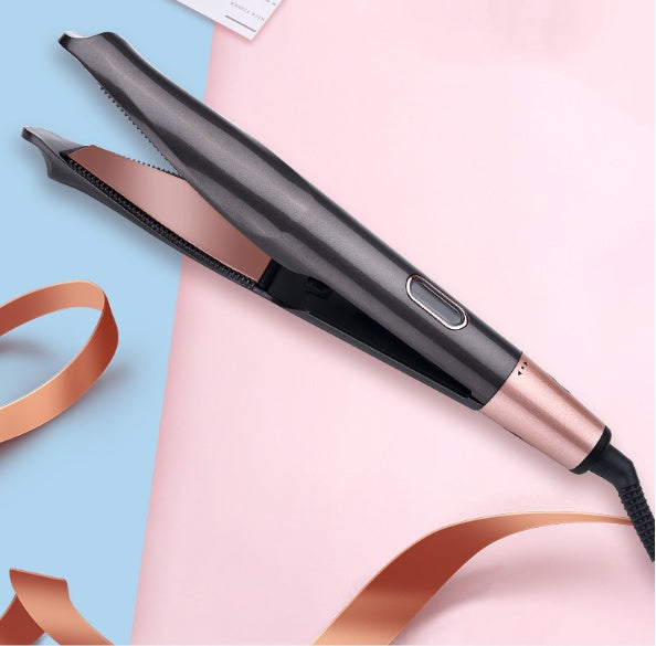 2-in-1 Professional Hair Straightener & Crimper – Wet/Dry Curling & Straightening Comb