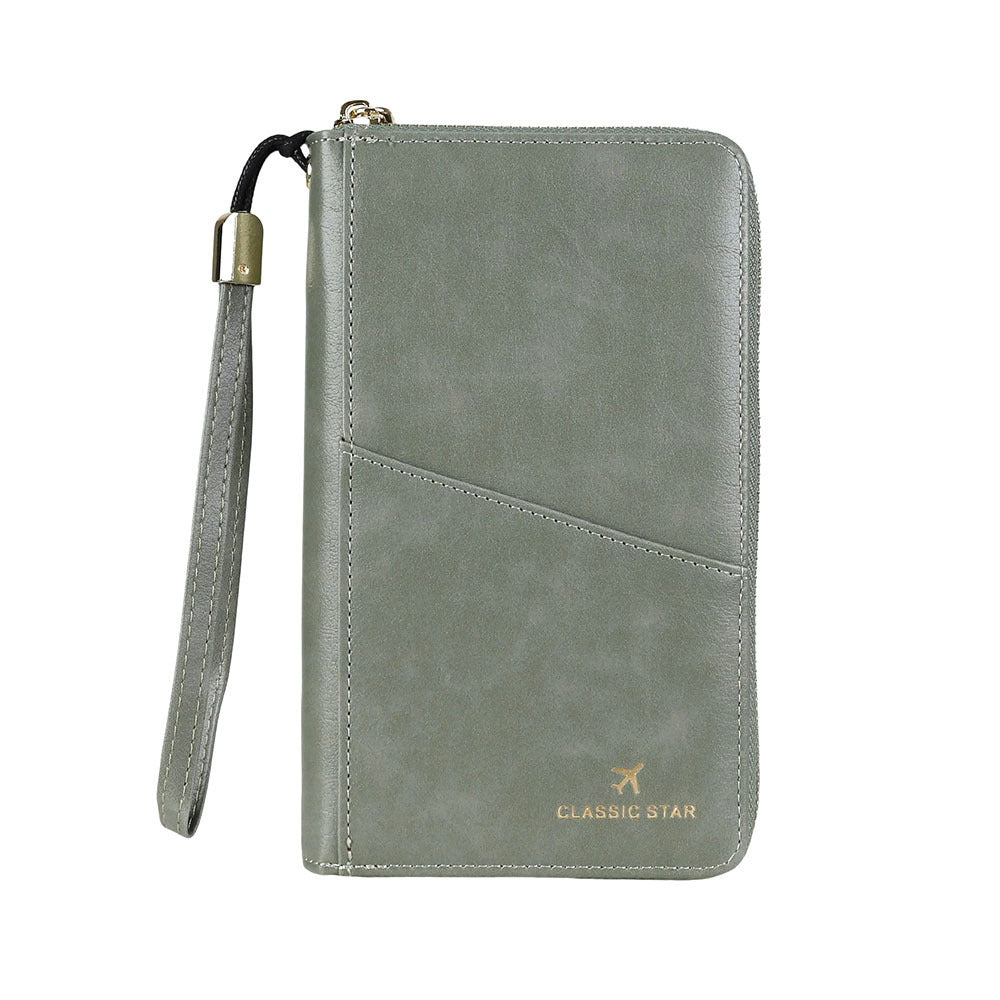 RFID Passport Holder Wallet – Genuine Leather Travel Wallet for Men & Women