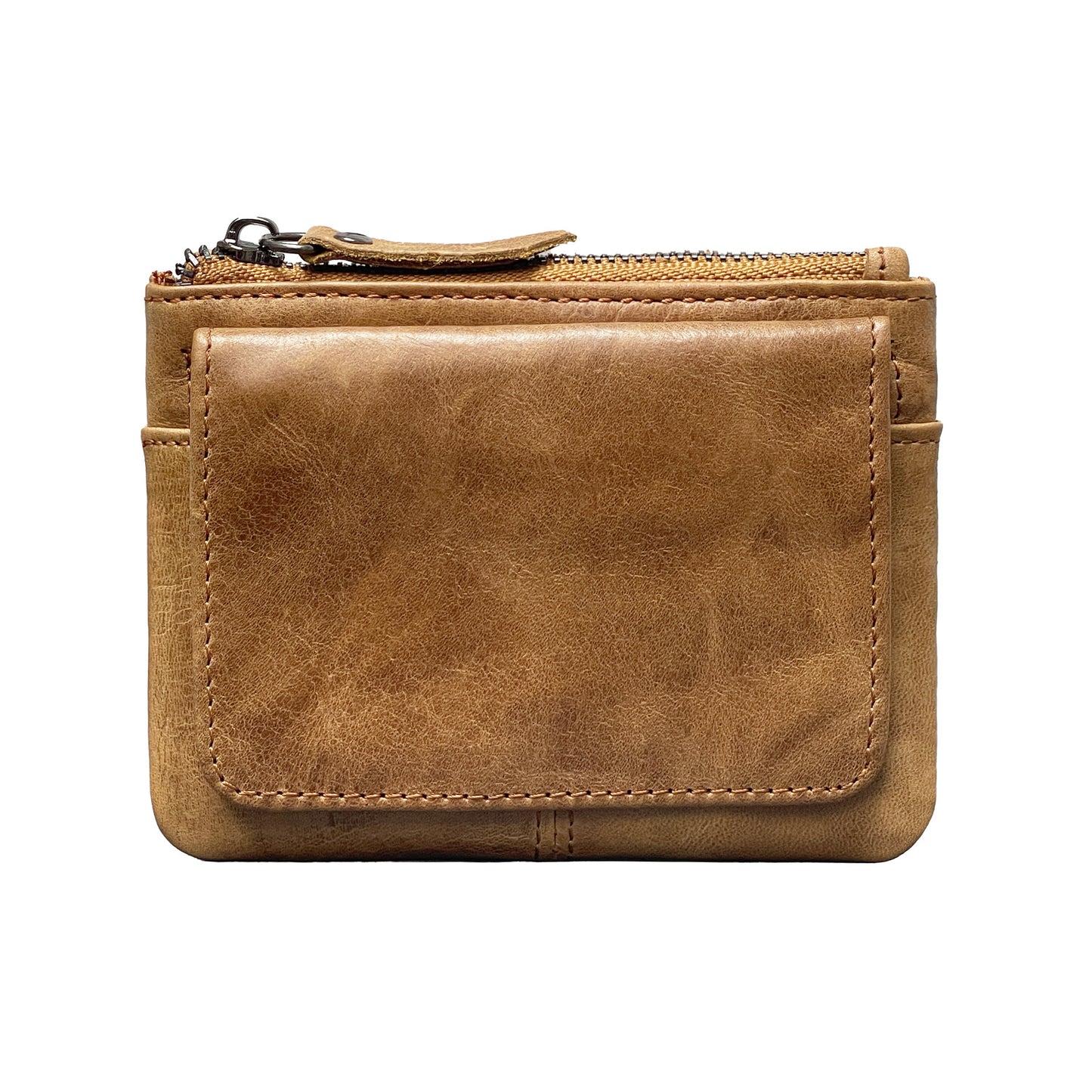 Retro Mini Genuine Leather Wallet – Multifunctional Card Holder & Storage Bag