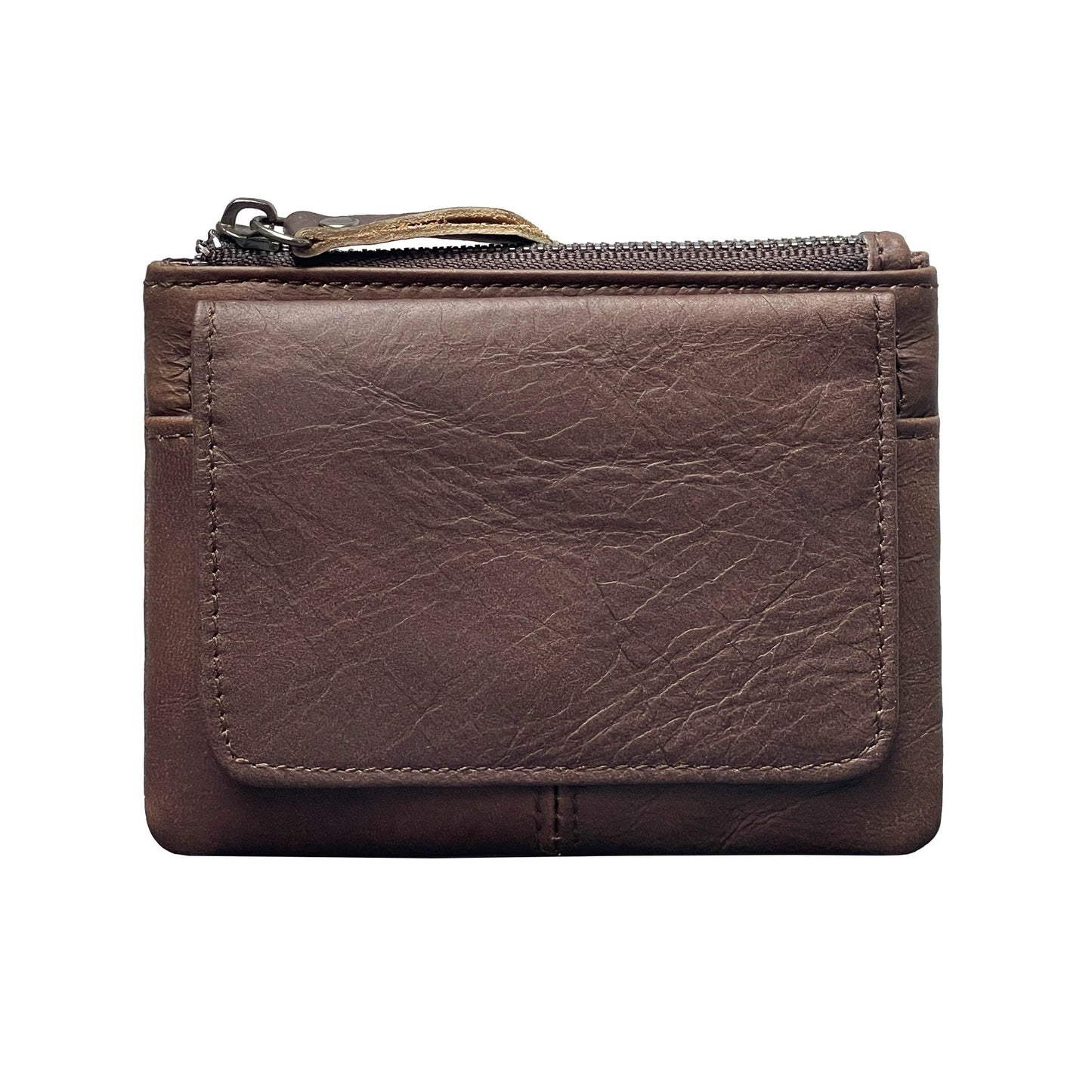 Retro Mini Genuine Leather Wallet – Multifunctional Card Holder & Storage Bag