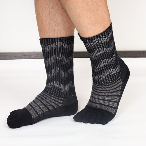Wool Toe Socks for Men – Thickened Autumn & Winter Mid-Calf Warm Casual Socks