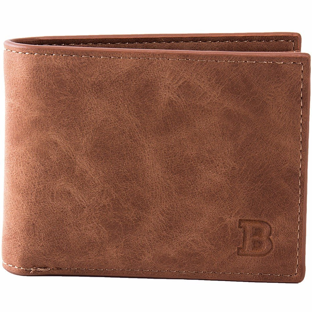 Fashion Men’s Wallet – Slim PU Leather Money Clip Wallet with Coin Pocket, Zipper & Card Holder