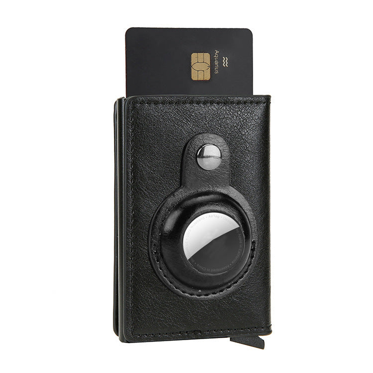 Multifunctional Airtag Wallet – Men’s Short PU Leather Card Holder with RFID & Zipper Pocket