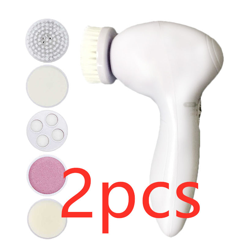5-in-1 Electric Facial Cleansing Brush – Deep Cleaning, Exfoliation & Face Massager Beauty Instrument