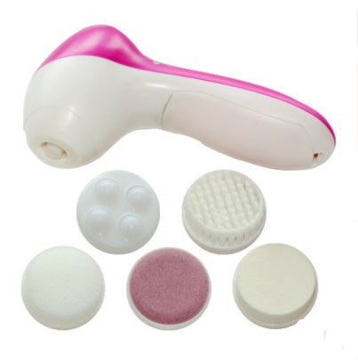 5-in-1 Electric Facial Cleansing Brush – Deep Cleaning, Exfoliation & Face Massager Beauty Instrument