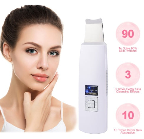 Ultrasonic Skin Scrubber 394 | Face Cleanser, Blackhead & Acne Removal, Peeling & Facial Spa Vibration Massager