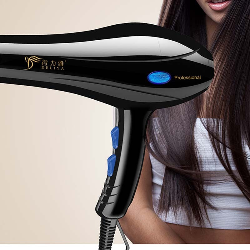 Home Hairdressing High-Power Hair Dryer – 2000W+ Blue Light Negative Ion, 5-Speed Hot & Cold Air