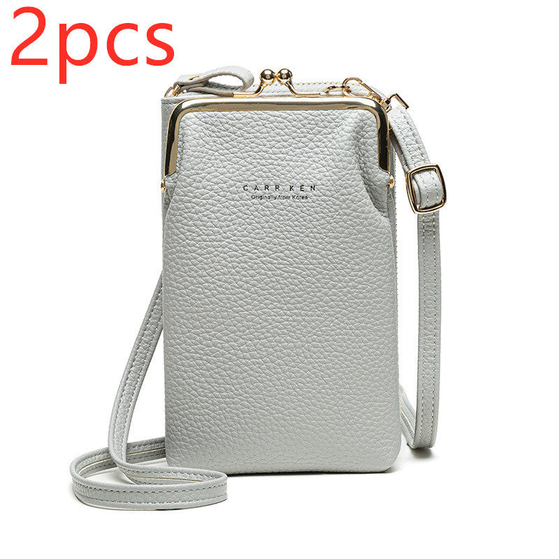 Fashion Lychee Pattern PU Leather Women’s Shoulder Bag – Korean Style Crossbody Handbag
