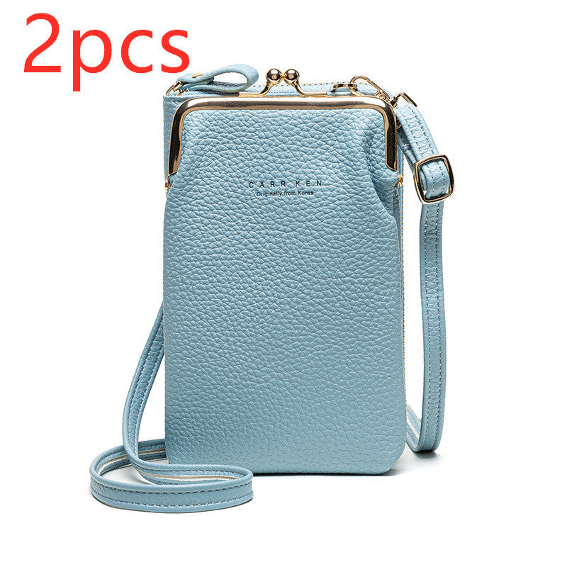 Fashion Lychee Pattern PU Leather Women’s Shoulder Bag – Korean Style Crossbody Handbag