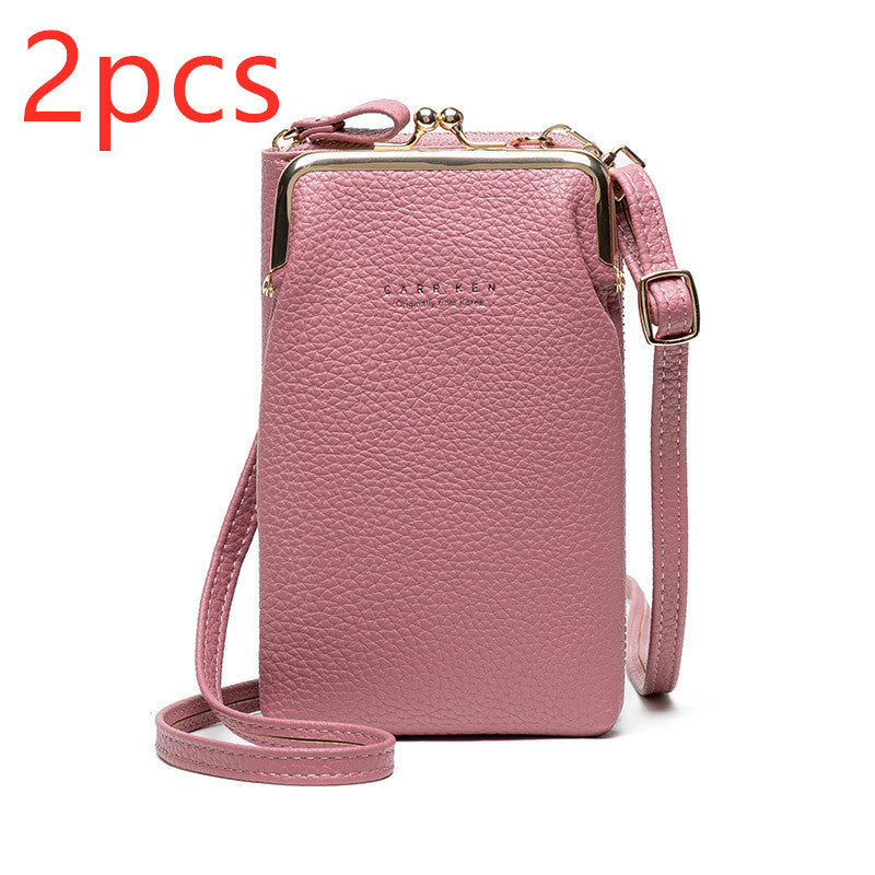 Fashion Lychee Pattern PU Leather Women’s Shoulder Bag – Korean Style Crossbody Handbag