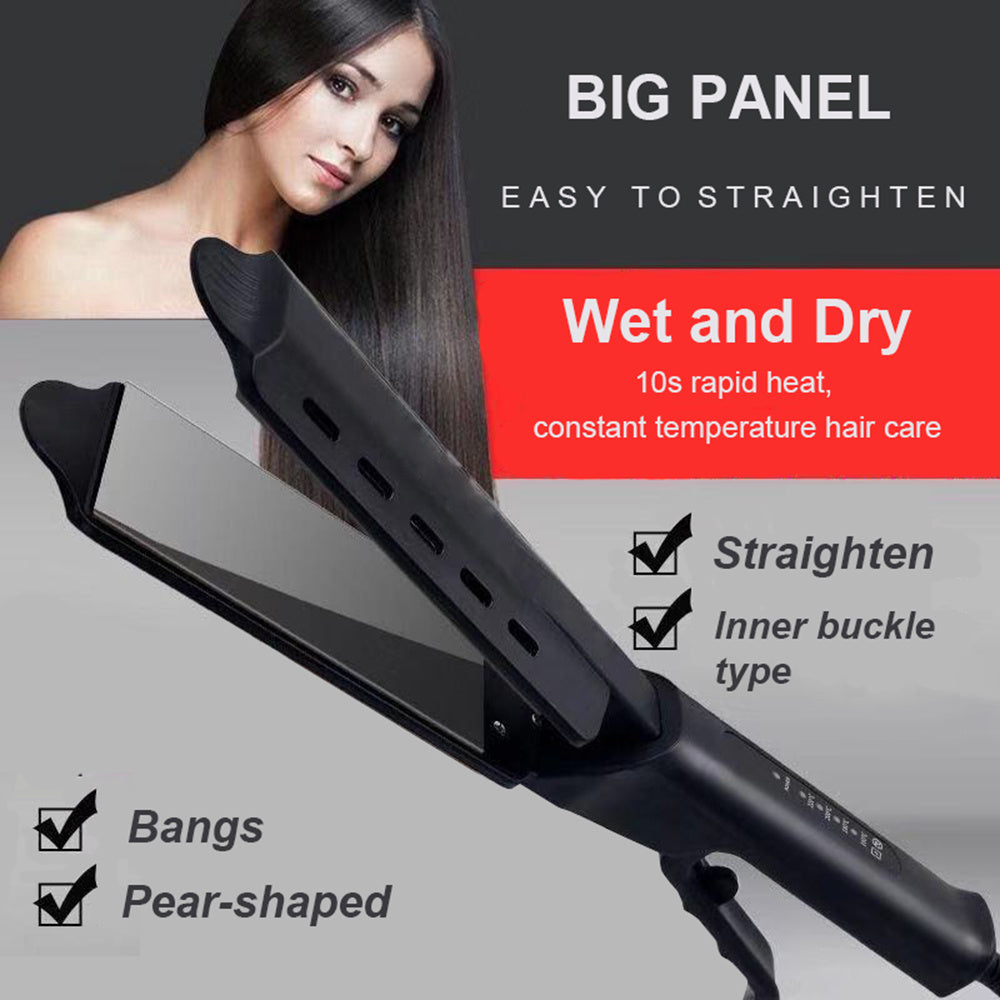 U.S. Standard Steam Hair Straightener – Non-injury Flat Iron Splint for Wet & Dry Hair