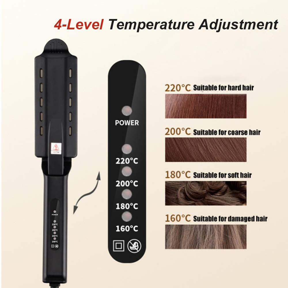 U.S. Standard Steam Hair Straightener – Non-injury Flat Iron Splint for Wet & Dry Hair