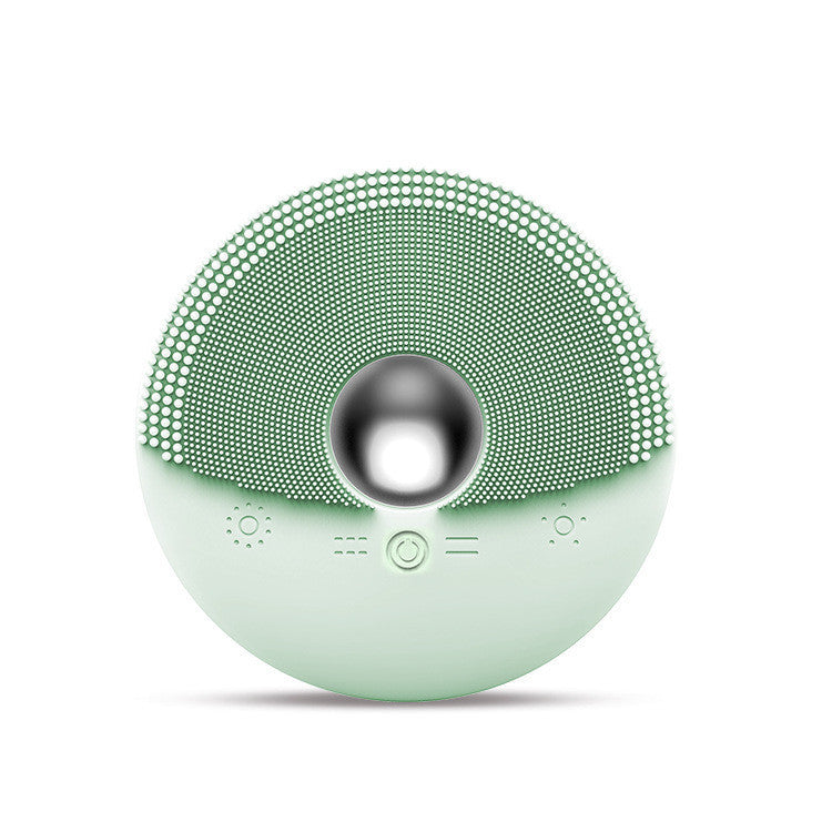 Heated Silicone Facial Cleansing Brush – Ultrasonic Vibration Face Wash Device