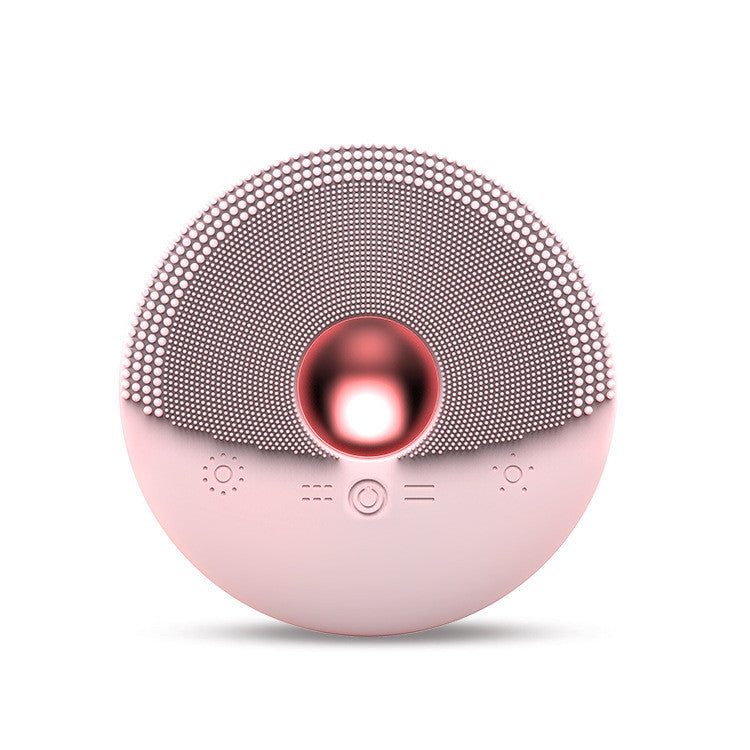 Heated Silicone Facial Cleansing Brush – Ultrasonic Vibration Face Wash Device
