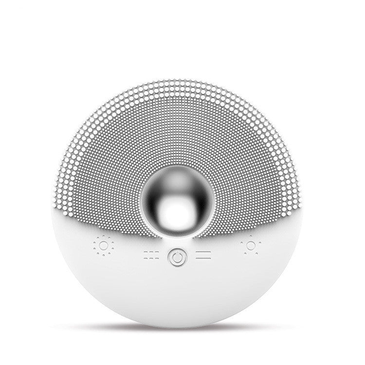 Heated Silicone Facial Cleansing Brush – Ultrasonic Vibration Face Wash Device