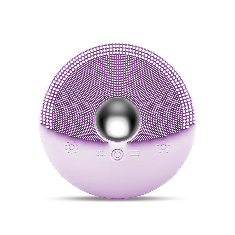 Heated Silicone Facial Cleansing Brush – Ultrasonic Vibration Face Wash Device