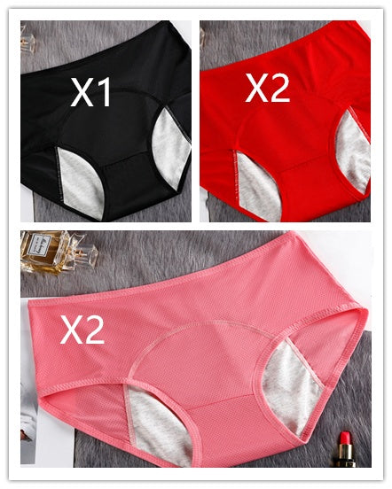 5PCS Women’s Menstrual Underwear – Leak-Proof Absorbent Period Panties, Nylon Comfort Mid-Rise