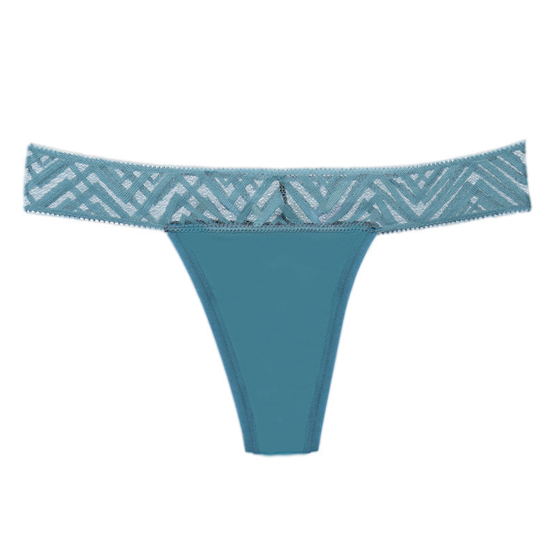Women’s Cotton Lace Seamless Thong – Sexy G-String Tanga Panties Plus Size