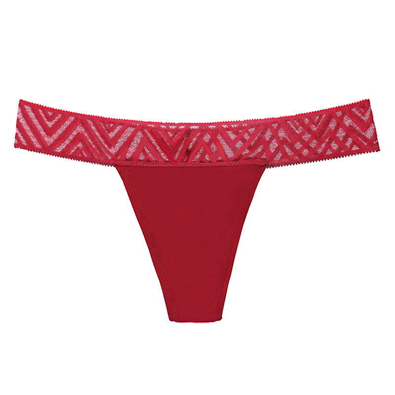 Women’s Cotton Lace Seamless Thong – Sexy G-String Tanga Panties Plus Size