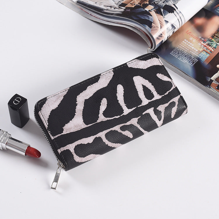 Fashion Long Zipper Women’s Wallet – PU Leather Korean Style Clutch Purse