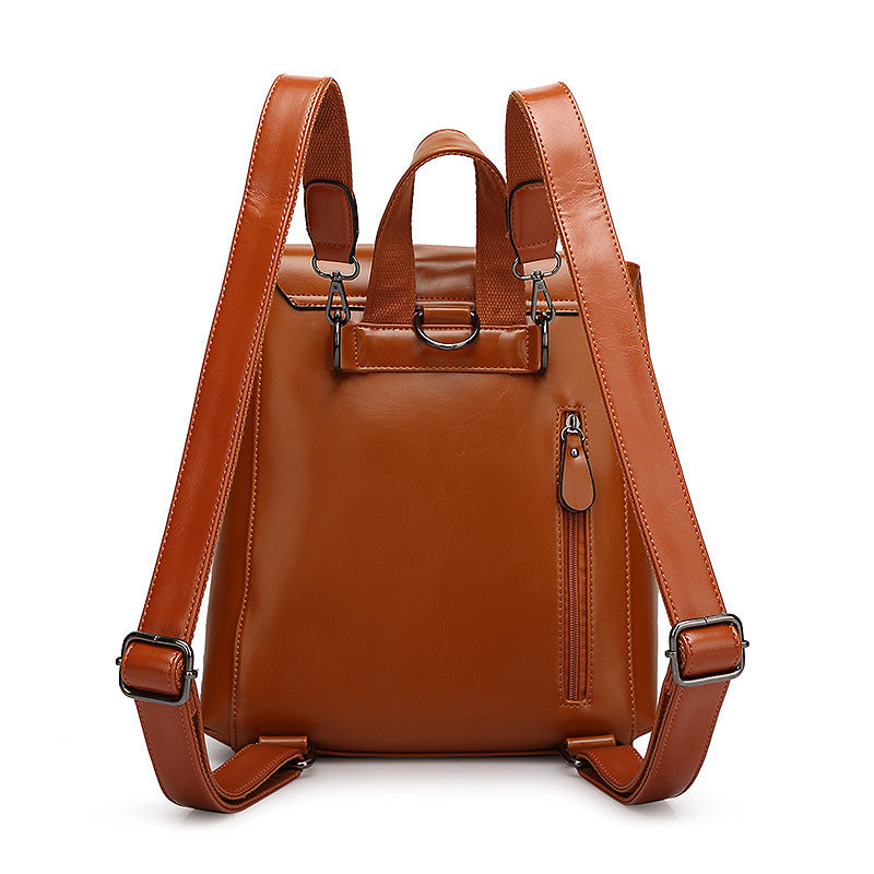 Women’s Genuine Leather Backpack – Multifunction Crossbody Shoulder Bag Laptop Rucksack