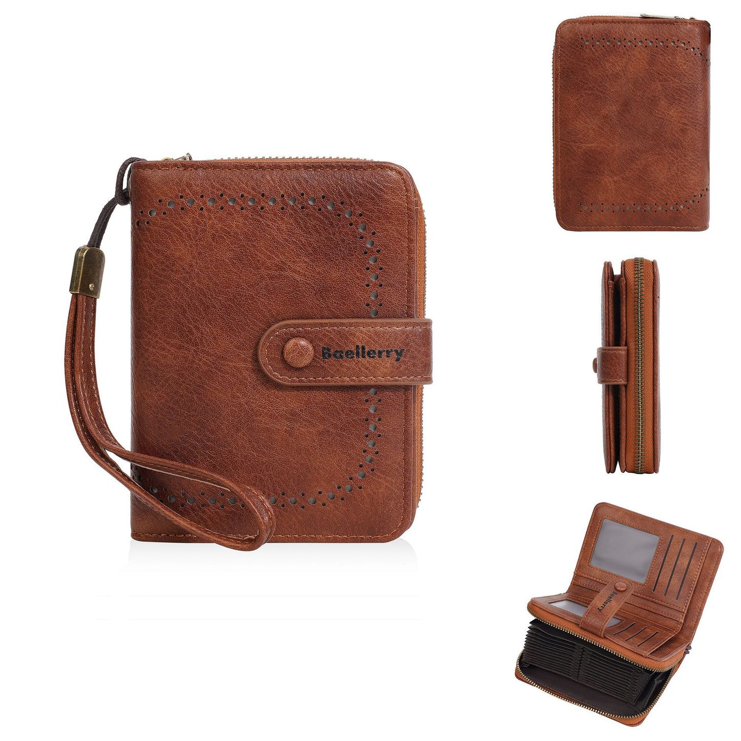Women’s High-End PU Leather Coin Purse – Fashion Zipper Short Wallet with Card Holder