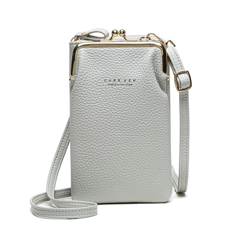 Fashion Lychee Pattern PU Leather Women’s Shoulder Bag – Korean Style Crossbody Handbag