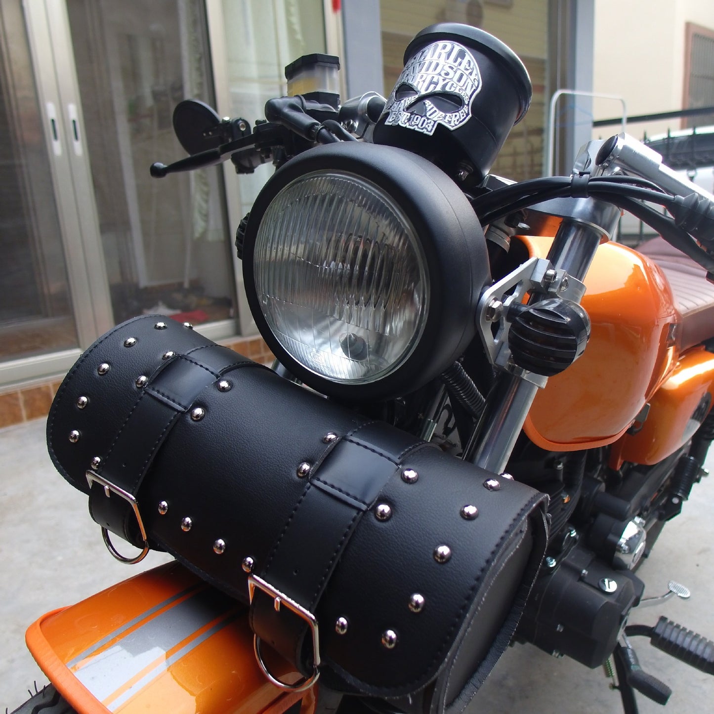 Retro Motorcycle Bicycle Pannier Bag – Waterproof Leather Saddle Bag with Vintage Design