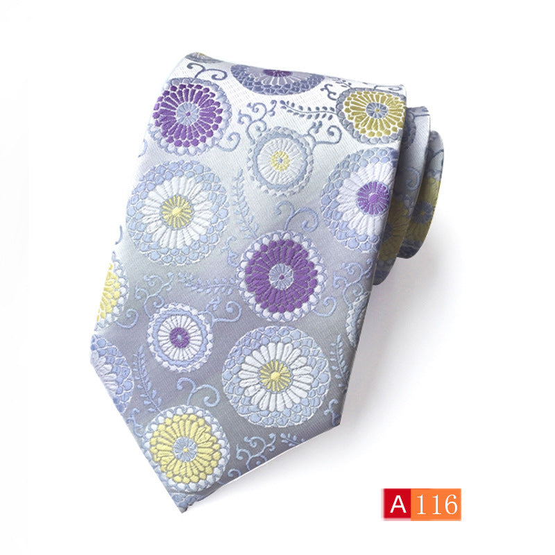 Men’s Polyester Jacquard Bow Tie – Casual & Formal Flower Pattern Arrow Style