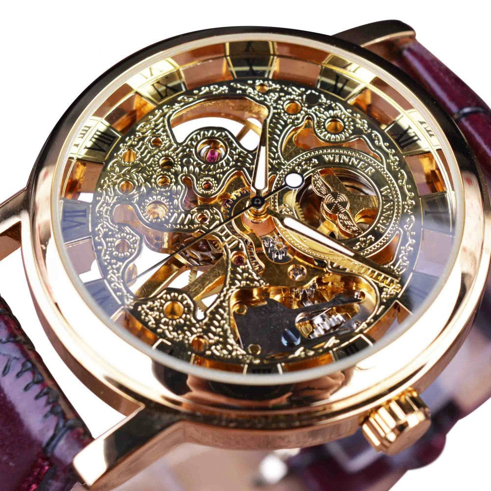 Men’s Mechanical Watch – Luxury Automatic Classic Timepiece with Leather Strap