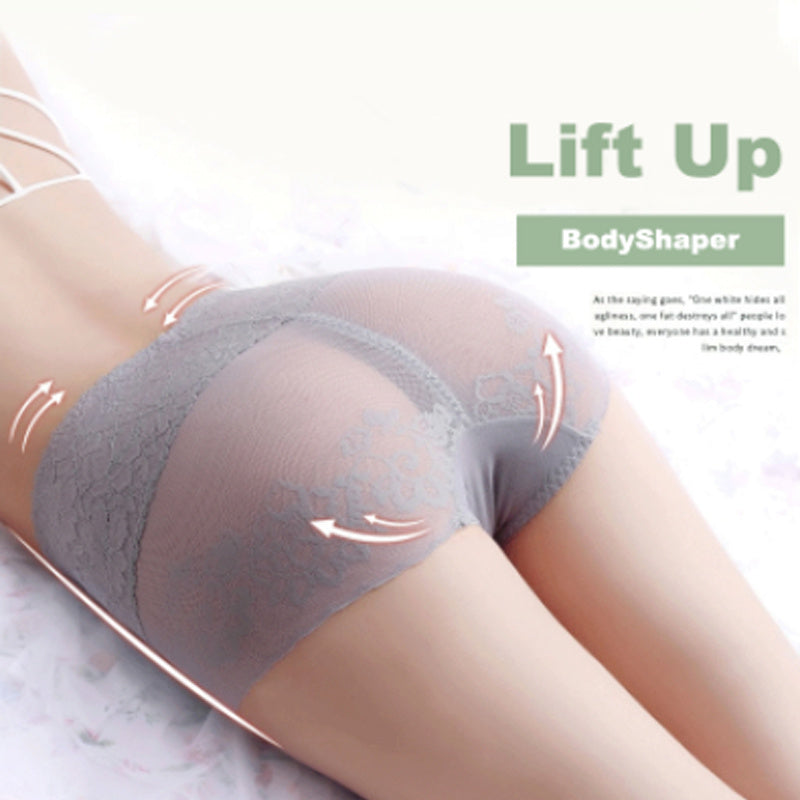 Women’s High-Waist Lace Cotton Briefs – Abdomen Control & Butt Lifting Underwear