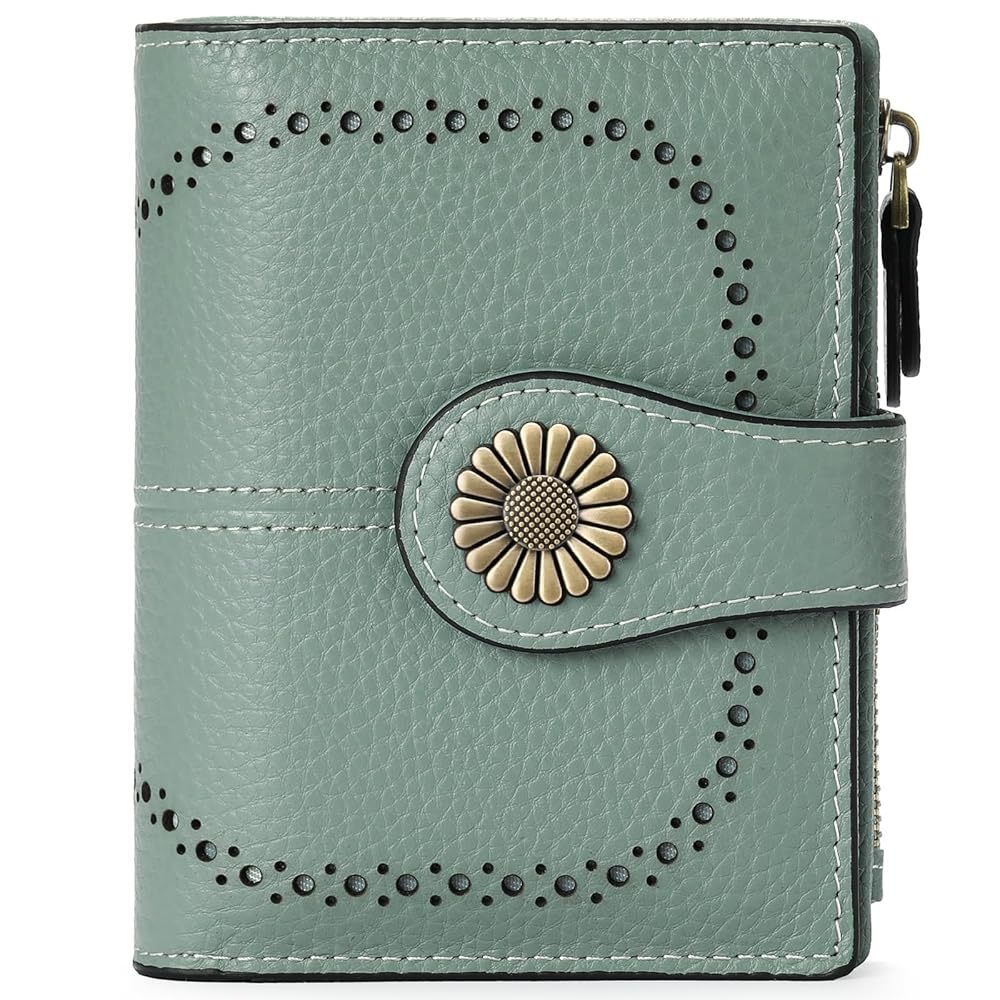 Fashion Women’s Short Coin Purse – Genuine Oil Wax Leather Retro Wallet