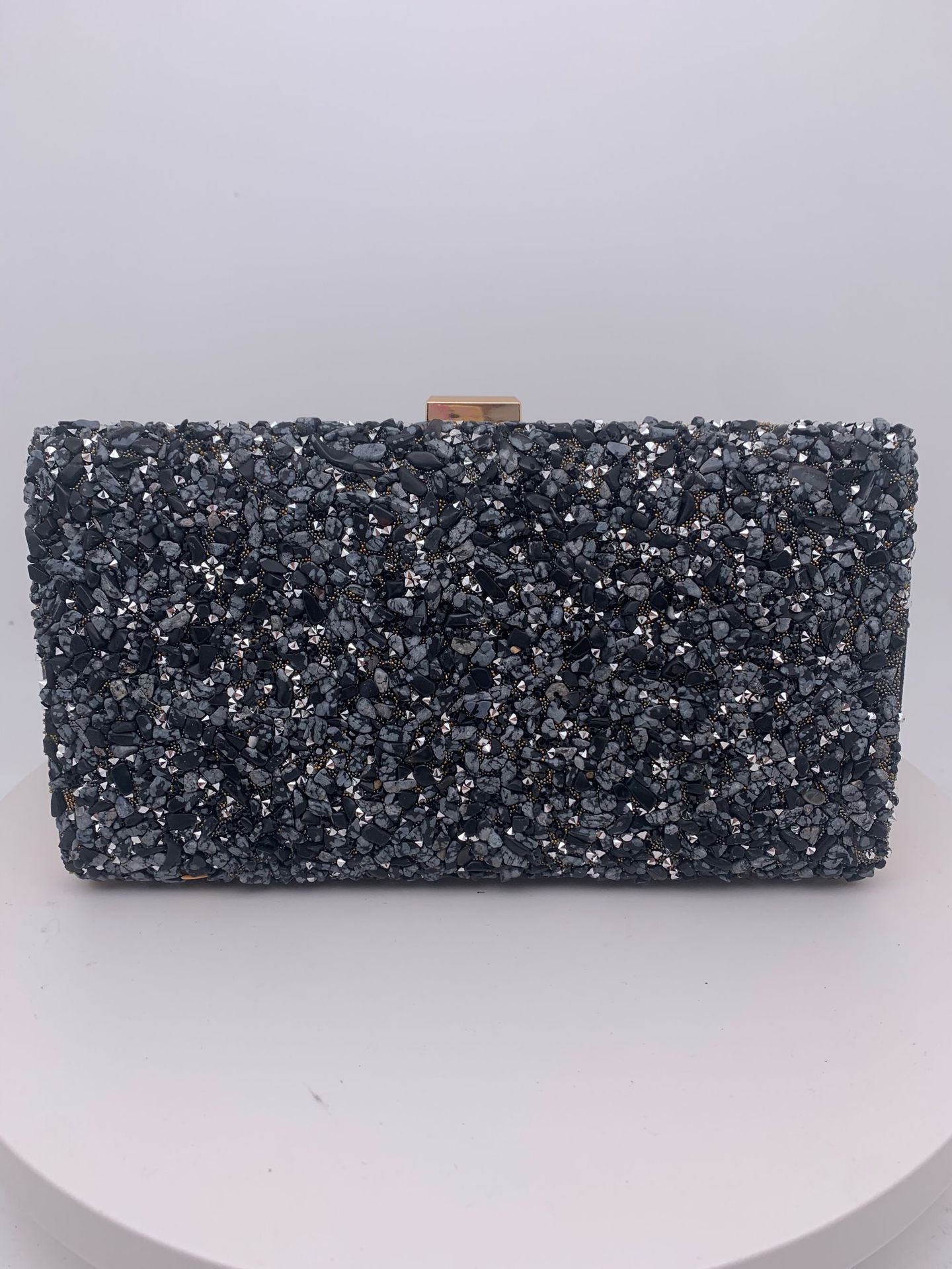Women's Diamond Clutch Bag – Elegant Banquet Evening PU Leather Handbag