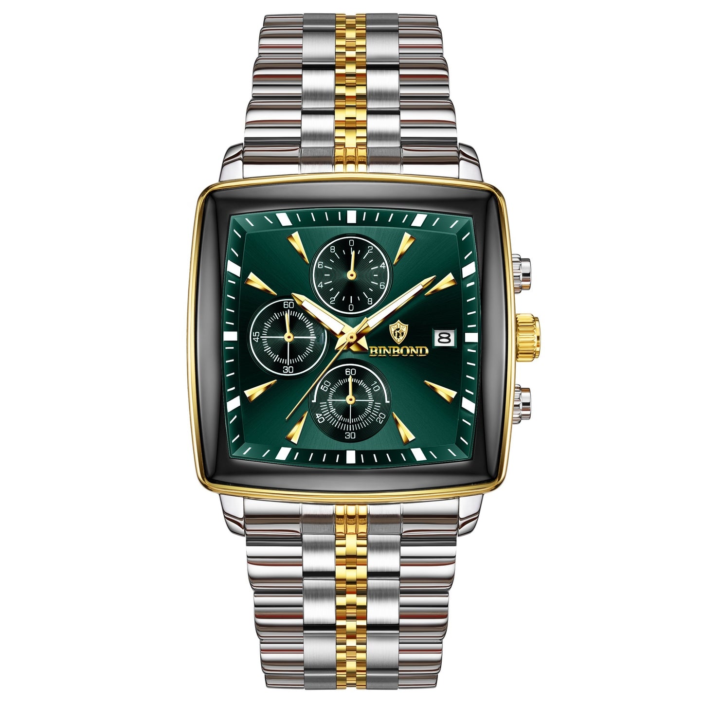 Men’s Multi-functional Quartz Watch – Luminous, Waterproof, Stainless Steel Business Wristwatch