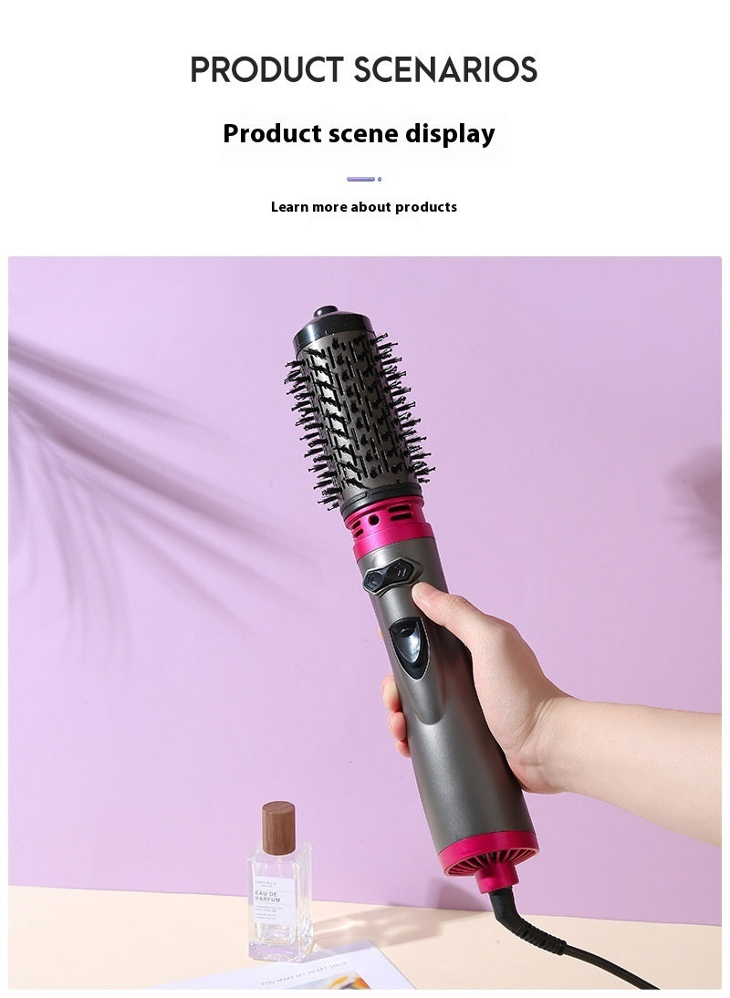 Electric Rotating Hair Curling Comb 2-in-1 Straightener & Curler with Constant Temperature