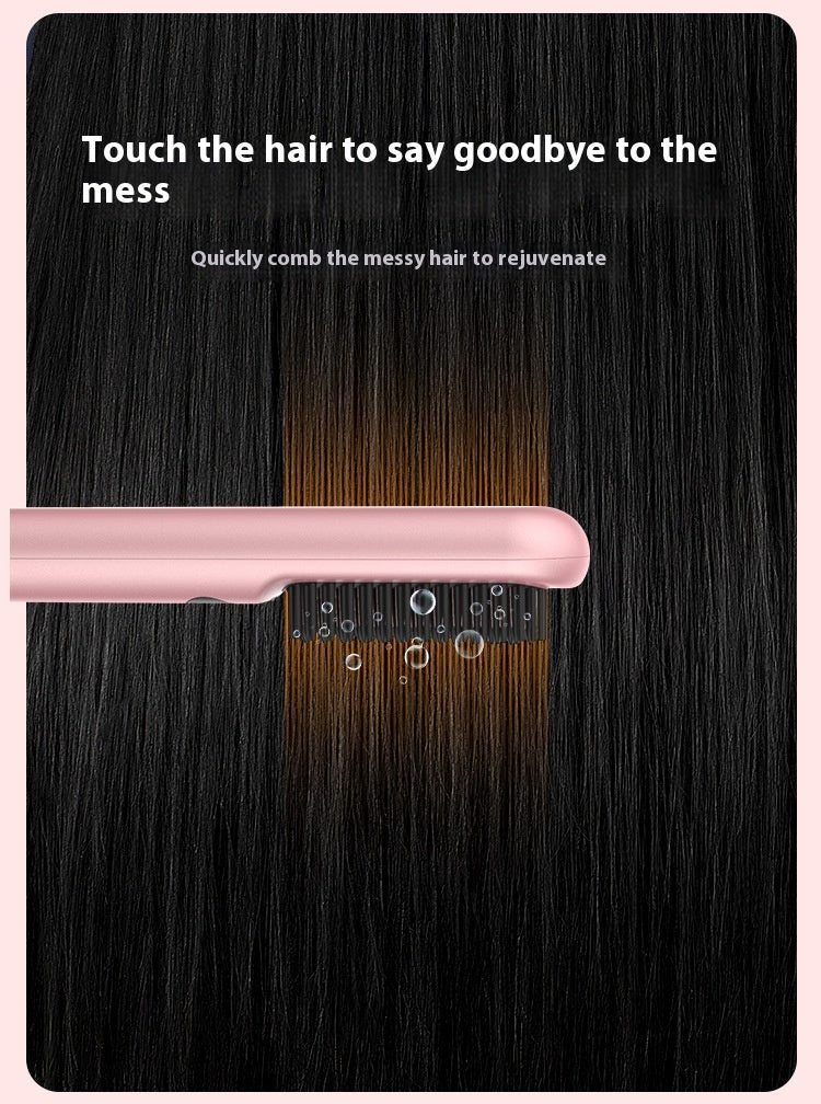 Portable Anion Straight Comb – Wireless Negative Ion Hair Straightener Brush for Students & Office Workers