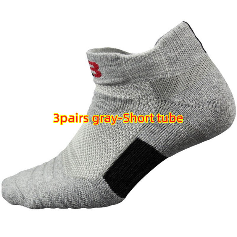 Unisex Pure Color Cotton Socks – 3 Pairs Breathable Casual Socks (Black/White/Gray)
